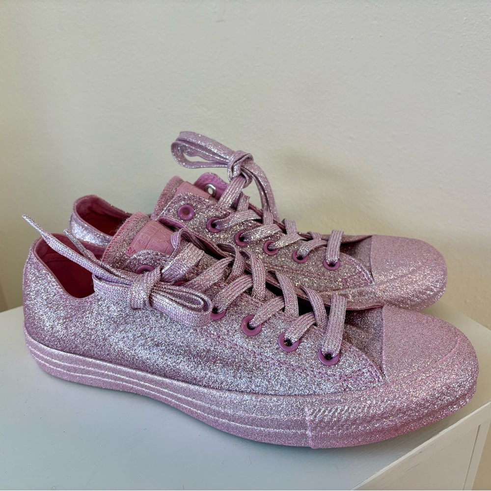 Converse All Pink Glitter Sneakers CTAS size 10w 8m